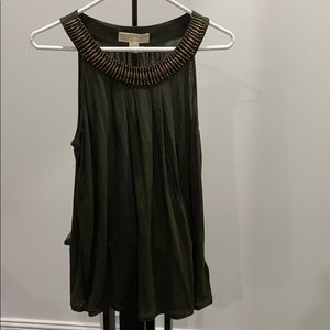 Michael Kors olive green embellished tank!